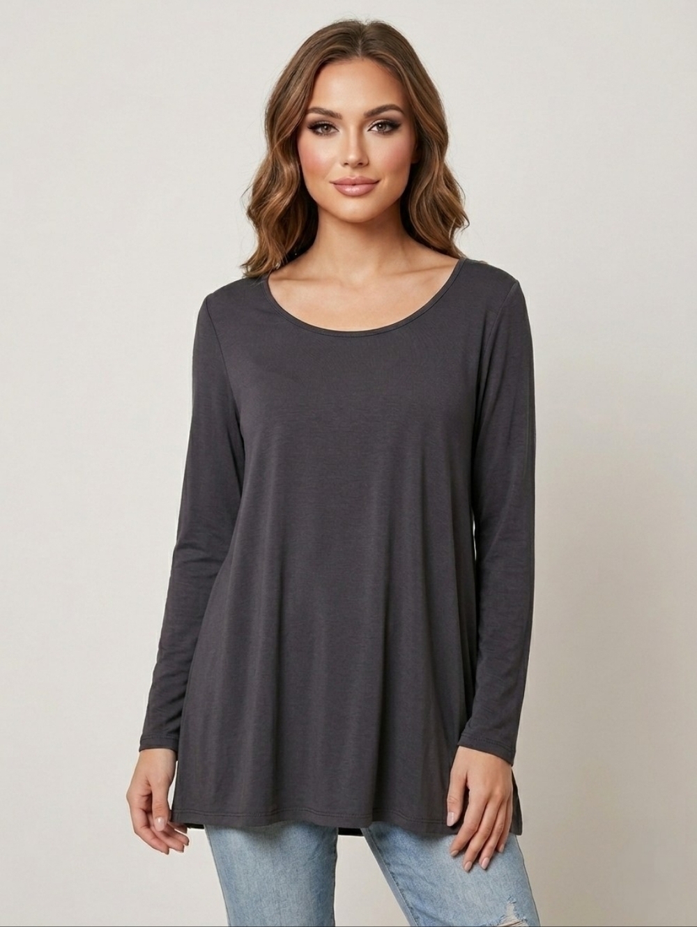 Lularoe Small Black Lynnae Long Sleeve Tunic Top